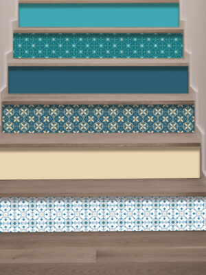 Stickers per scale "TRA BEIGE E ACQUAMARINA"