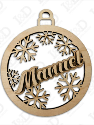 Natale con i fiocchi-pallina personalizzata con nome