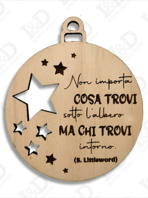 Pallina di Natale con frase incisa-Non importa cosa trovi...