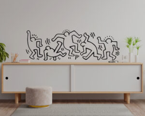 Dancers-adesivo da parete arte Haring