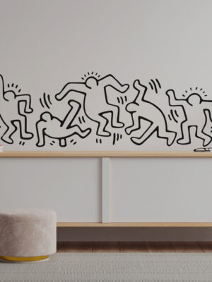Adesivo da parete arte Keith Haring "DANCERS"