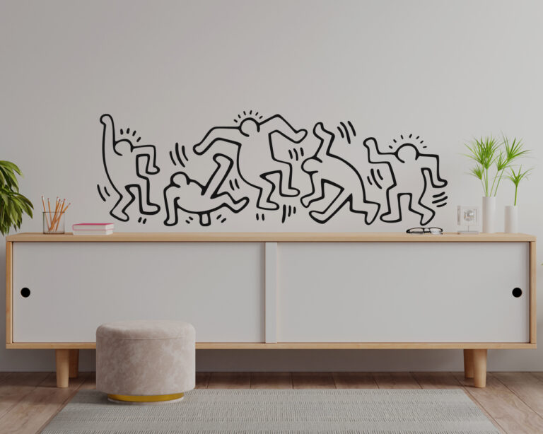 Adesivo da parete arte Keith Haring "DANCERS"