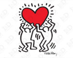 Adesivo da parete arte Keith Haring "HEART"