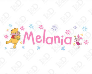 Winnie The Pooh e Pimpi in rosa-adesivo murale bimba