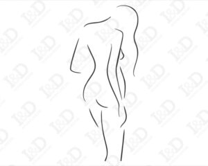 Adesivo da parete donna-corpo sinuoso