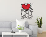 Adesivo da parete arte Keith Haring "HEART"