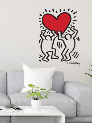Adesivo da parete arte Keith Haring "HEART"