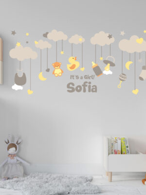 Adesivo nascita bimbi "IT'S A BOY OR GIRL"