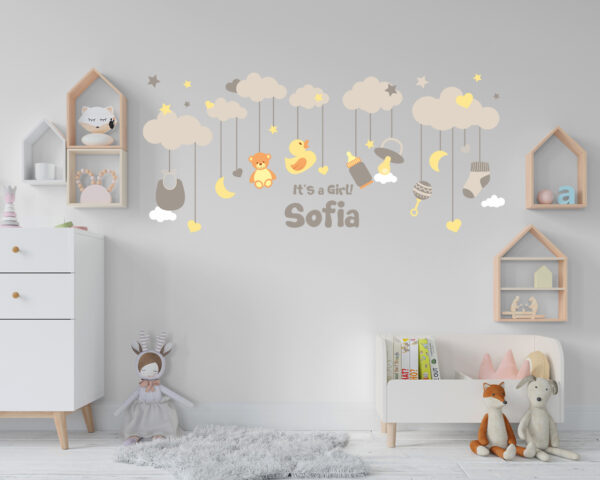 Adesivo nascita bimbi "IT'S A BOY OR GIRL"