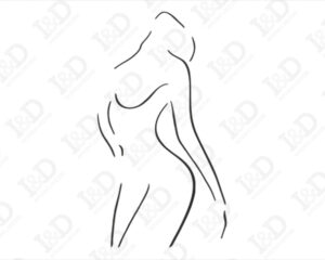 Adesivo da parete donna-corpo femminile