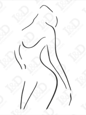 Adesivo da parete donna-corpo femminile