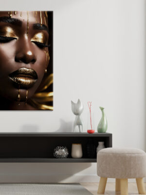 Quadro moderno donna "GOLDEN WOMAN"