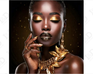 Quadro moderno donna-Woman with jewels