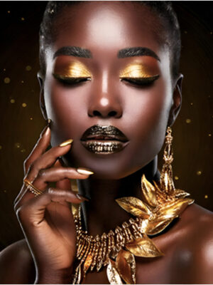 Quadro moderno donna-Woman with jewels