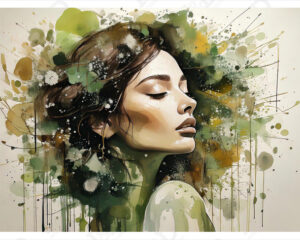 Stampa su tela donna-silencesilence