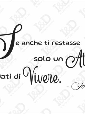 Adesivo murale frase Jovanotti-ricordati di vivere