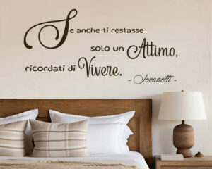 Adesivo murale frase Jovanotti "RICORDATI DI VIVERE"