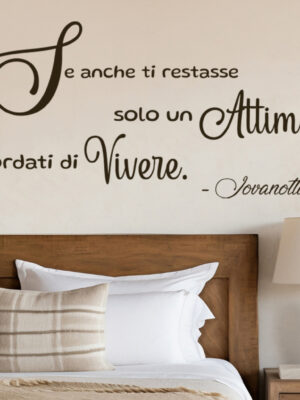 Adesivo murale frase Jovanotti "RICORDATI DI VIVERE"