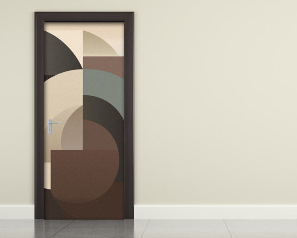 Decorazione adesiva per porta "GEOMETRIE ASTRATTE"