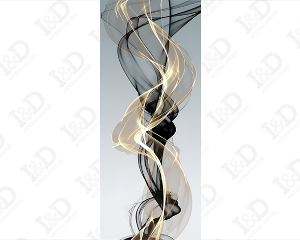 Decoro porta astratto "FUMO DORATO"