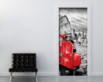 Decoro porta Roma "VESPA 50 DAVANTI AL COLOSSEO"