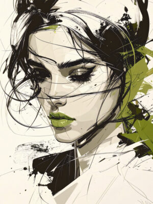 Quadro moderno su tela-Tocchi di verde