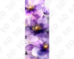 Decorazione adesiva per porte "TRASPARENZE DI FIORI VIOLA"