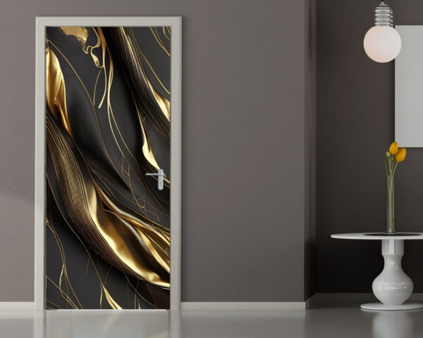 Decoro porta astratto "VENATURE DORATE"