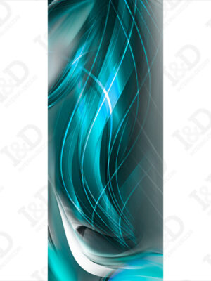 Decoro porta astratto-caos blu