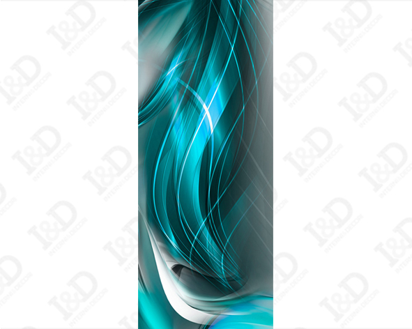 Decoro porta astratto "CAOS BLU"