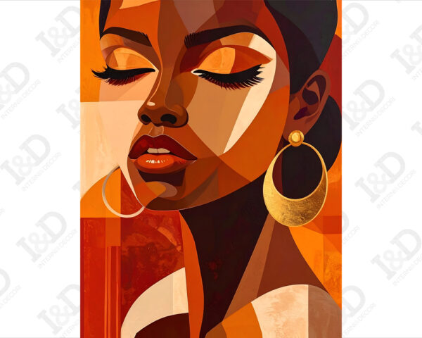 Quadro moderno donna "ELEGANTI GEOMETRIE"