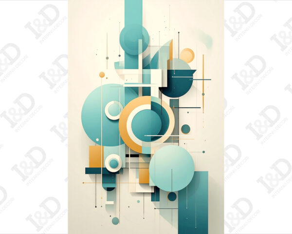 Quadro moderno astratto "ARMONIA GEOMETRICA"