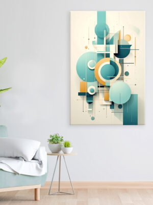 Quadro moderno astratto "ARMONIA GEOMETRICA"