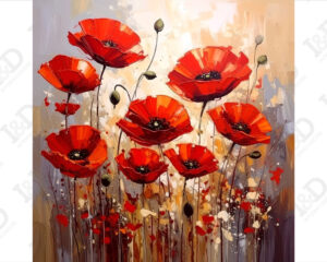 Papaveri danzanti-quadro moderno su tela