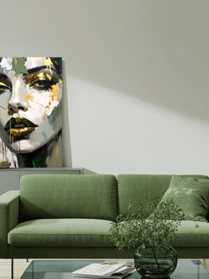 Stampa su tela ritratto femminile - "GOLDEN VISION”