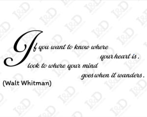Walt Whitman adesivo murale frase-If you want to know where…