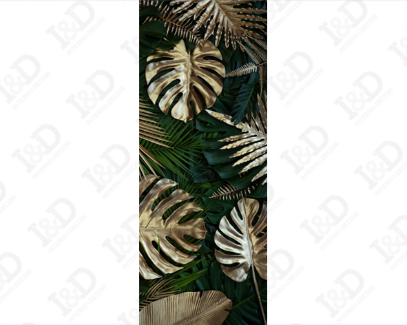 Tropical gold leaves-adesivo per porta