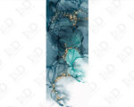 Decoro porta astratto “BLUE MARBLE GOLD”