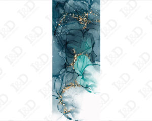 Decoro porta astratto-blue marble gold