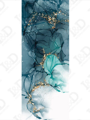 Decoro porta astratto-blue marble gold