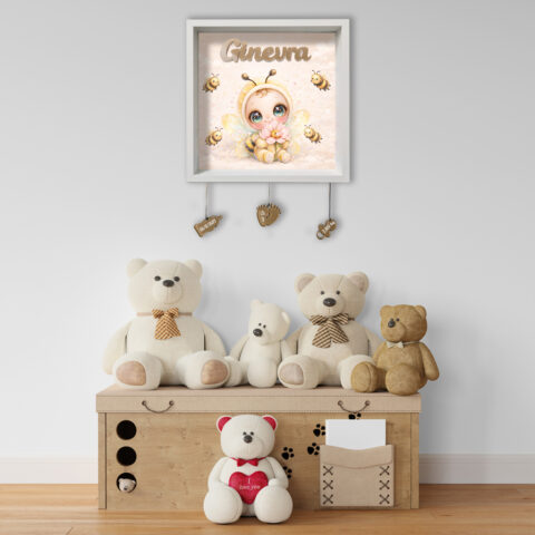 Quadretto nascita personalizzato con nome – BABY BEE CON APINE
