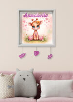 "DOLCE GIRAFFINA" - Quadretto nascita personalizzato con nome