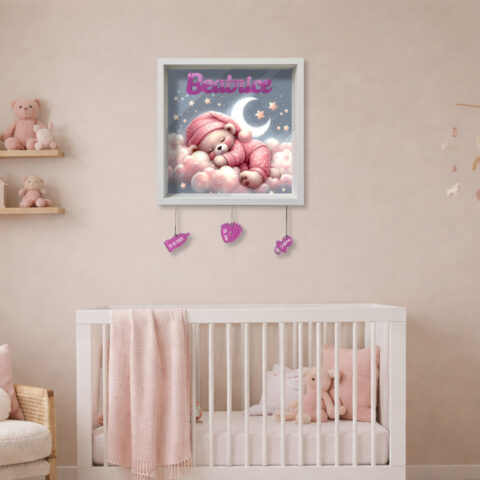 Quadretto nascita personalizzato con nome – "SWEET DREAMS"