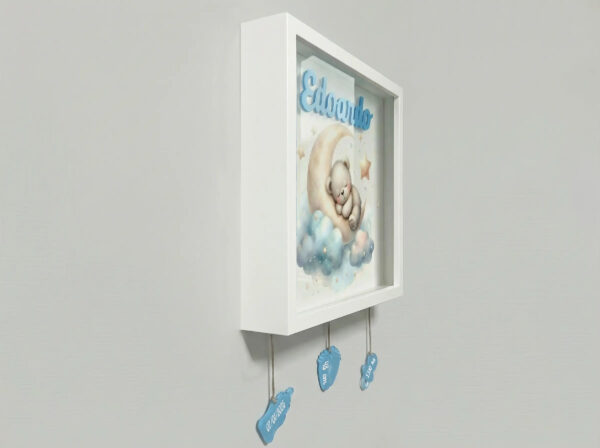 Quadretto nascita personalizzato con nome – "ORSETTO CHE DORME"