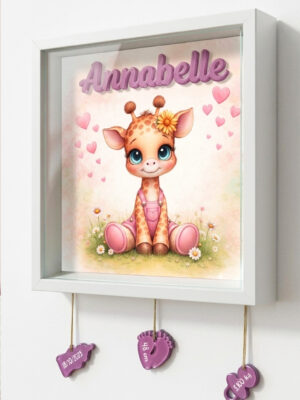 quadretto nascita dolce giraffina-vista laterale