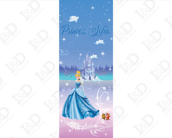 Adesivo per porte personalizzato con nome "I'M A PRINCESS"