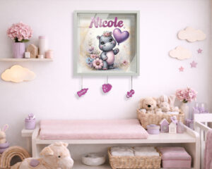 Quadretto nascita personalizzato con nome – "SWEET HIPPO"