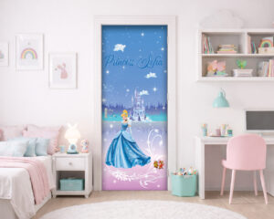 Adesivo per porte personalizzato con nome "I'M A PRINCESS"