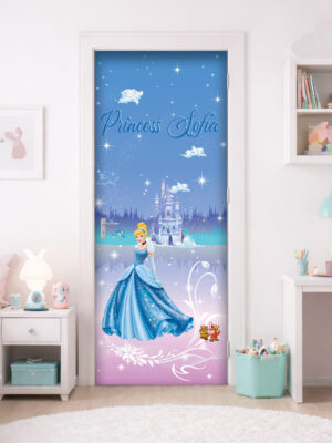 Adesivo per porte personalizzato con nome "I'M A PRINCESS"
