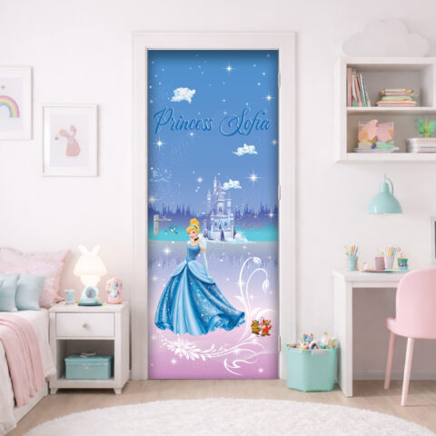 Adesivo per porte personalizzato con nome "I'M A PRINCESS"